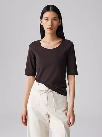 OPUS | Basic T-Shirt "Daily F" | braun